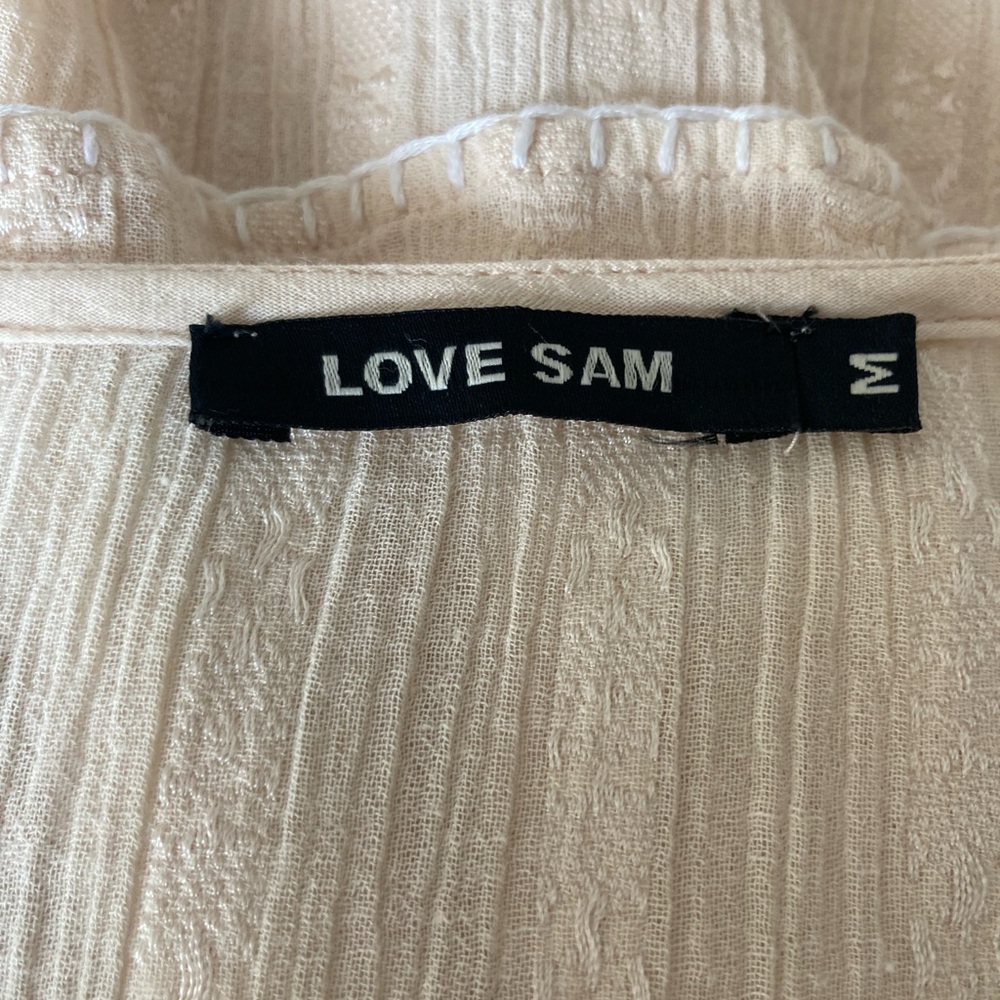 Love Sam Cream Tiered Dress M - Picture 8 of 10